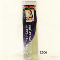 BELEZA EZ2X EZC6 Vente en gros Nouveau Pack OPP Cheveux synthétiques pré-étirés pour tresses 26 pouces Tresses en boîte Extensions de cheveux texture Yaki