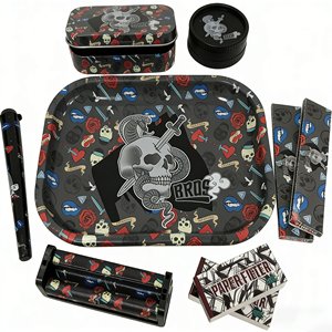 Set di Accessori Personalizzati OEM/ODM in Stock: Libretto di Consigli + Vassoio per Rollare + Grinder + Macchina Rollatrice + Rotolo di Carta per Rollare - Product Image 2