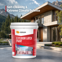 Cat Tembok Eksterior Premium Tahan Air, Tahan UV, Tahan Cuaca, Tahan Lama, Lapisan Dekoratif untuk Rumah, Villa, Bangunan, Fasad OEM