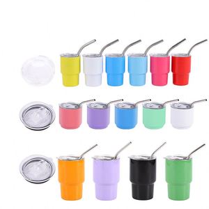 Tasse isotherme en acier inoxydable 2/4/6 oz, mini-gobelet à liqueur/espresso avec couvercle et paille, idéal pour les voyages et l'utilisation en voiture - Product Image 2