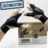 Gants de Pêche à LED, Rechargeables pour le Sport, Éclairage Extérieur, Vente en Gros, Batterie 150mAh