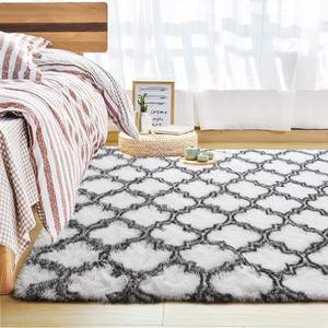 Grand <span class=keywords><strong>tapis</strong></span> d'intérieur en peluche beige, <span class=keywords><strong>tapis</strong></span> moelleux à poils longs, fabriqué à la machine, <span class=keywords><strong>tapis</strong></span> moelleux pour salon - Product Image 4