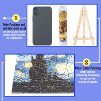 Bestseller 150 Teile Mini-Reagenzglas-Puzzle Berühmte Ölgemälde Van Gogh Monet Kunst Taschenpuzzles für Erwachsene und Kinder