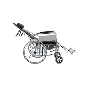 Fauteuil roulant manuel pliable en acier inoxydable de haute qualité Medco pour usage hospitalier et de réadaptation - Product Image 5