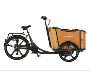 Leve alumínio liga carga elétrica bicicleta 3 rodas triciclo carga trike