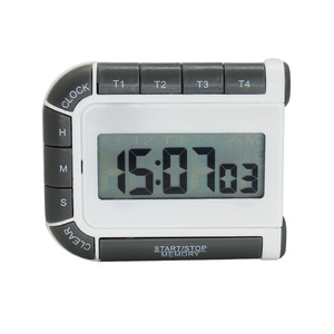 ตัวตั้งเวลาอิเล็กทรอนิกส์อเนกประสงค์ 4 ชุด พร้อมนาฬิกา สำหรับครัว - Product Image 1