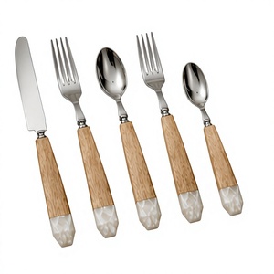 Ensemble de couverts de luxe en acier inoxydable avec manche en résine, ensemble de couverts en résine, ensemble de couverts en acier, ensemble de couverts en résine au meilleur prix - Product Image 1