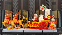 Expédition rapide, lanternes de Noël imperméables pour l'extérieur, lanternes de cerf en glace, lanternes de bonhomme de neige, ensemble de lanternes du Nouvel An pour la décoration de Noël