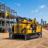 Foreuse rotative hydraulique complète à moteur diesel avec mobilité sur chenilles pour l'exploration et l'investigation des carottages rocheux, à économie d'énergie