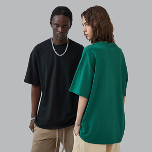 Magliette di cotone pesante per gli uomini di alta qualità con Logo di stampa personalizzata T-shirt sportiva Casual Vintage Streetwear oversize Tshirt - Product Image 3