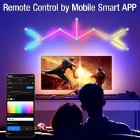 Lumière d'ambiance LED à éclairage modulable RGB pour salle de jeu, lumière murale intelligente, décoration créative pour bar intérieur, veilleuse, contrôle par application