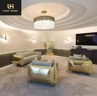Sofá Seccional de Cuero de Lujo Moderno Estilo Villa Premium Boca Design, Juego de Sofás Personalizables para Sala de Estar