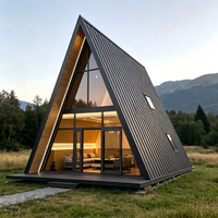 Maison préfabriquée en acier triangulaire européenne personnalisée à montage rapide, imperméable et portable, idéale pour les chambres d'hôtel