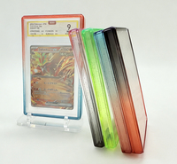 Pare-chocs antichoc en TPU à paillettes dégradées avec panneau arrière, logo personnalisable pour la dalle de carte PSA 35PT de cartes Pokémon Sport TCG gradées