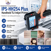 Impresora de Inyección de Tinta Térmica Industrial Portátil IPS-HH254 Plus de 25.4 mm, Máquina de Codificación por Inyección de Tinta de 300 DPI para Cartón y Plástico