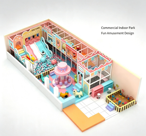 Aire de jeux intérieure personnalisée pour enfants, château gonflable commercial avec piscine à balles, toboggan et trampoline pour <span class=keywords><strong>centre</strong></span> commercial - Product Image 5
