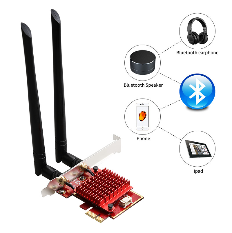 Лидер продаж, 3000 Мбит/с, 5G, двухдиапазонный PCIe Беспроводной Wi-Fi адаптер