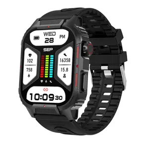 Nuevo Reloj Inteligente ZW47 con Monitor <span class=keywords><strong>de</strong></span> Frecuencia Cardíaca, Oxígeno en <span class=keywords><strong>Sangre</strong></span>, Temperatura Corporal, con Perilla, Llamadas con un Toque, Música, Reloj Deportivo para Exteriores - Product Image 1