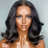 Perruque Lace Frontal HD Invisible, sans colle, perruque de cheveux humains ondulés, pré-épilée, fermeture Super complète, parfaite pour toutes les couleurs de peau