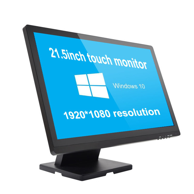 Cheap POS Screen Monitor Plastic Black Shell Wide Views 21.5inch 1920x1080 Resolution Business OEM Capacitive 10 Serial Repair