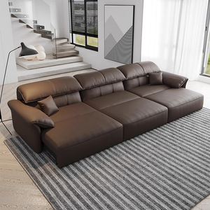Set di Divani in Pelle di Prima Qualità con Movimento Elettrico, Reclinabili in Stile Italiano Moderno per Arredamento di Ville <span class=keywords><strong>e</strong></span> Hotel di Lusso - Product Image 2