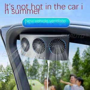 Car Exhaust <b>Heat</b> <b>Usb</b> Fan Odor Removal <b>Heat</b> Dissipation Ventilation Air Circulation Cooling Window Exhaust Fan - Product Image 2