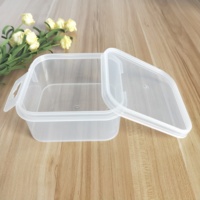 Boîte de rangement transparente en plastique PP recyclable, multi-usages, avec logo personnalisé imprimé, épaisseur 1-1,4 mm, avec couvercle