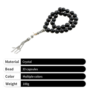 12mm <span class=keywords><strong>33</strong></span> perles chapelet en cristal musulman cadeau islamique gland Bracelet perles de prière pour le Ramadan - Product Image 2