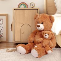 En gros, Énorme peluche ours doux, jouets animaux mère et bébé, doublure en maille, cadeaux de fête prénatale, cadeaux de Saint-Valentin et de Noël