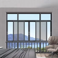 Ventanas Corredizas de Aluminio Modernas para Cocina Escolar, con Malla de Acero Inoxidable, Resistentes al Viento, para Lavandería, Habitaciones Infantiles, Seguridad