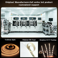 Tira de Luz LED Flexible SMD 2835 CCT 2700K-6500K con Atenuación Inteligente 80RA+ Control Remoto de Cobre DC12V 24V para Hogar, Centro Comercial y Gabinetes