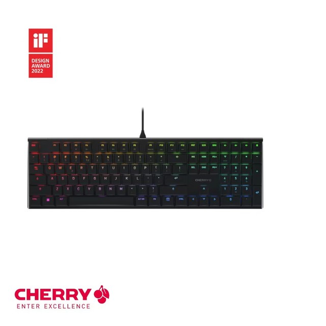 Mechanical Premium German Keyboard CHERRY Mx 10.0N Rgb Motif Low Profile New Sturdy Game Keyboard For Gamers