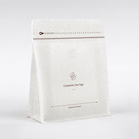 Sachet plat noir mat personnalisé de qualité supérieure pour café, 4 oz, refermable avec fermeture éclair, qualité alimentaire, avec valve, pour bonbons et noix