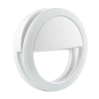 Anneau lumineux LED pour selfie avec fonction de charge pour téléphone portable - Accessoires de lampe à clip LED pour selfie