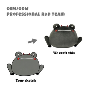 Peluches de Rana Diablo <span class=keywords><strong>2D</strong></span> a 3D, Juguetes de Peluche Personalizados, Disponibles para Pedidos al por Mayor como Regalo - Product Image 1