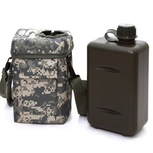 Durable Tactical Hunting <b>Water</b> Bottle <b>Carrier</b> 2L CP Pattern Nylon Pouch with Shoulder Strap for Outdoor <b>Camping</b> & Travel - Product Image 2