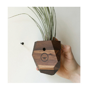 Support de <span class=keywords><strong>plante</strong></span> d'air mural en bois naturel - Product Image 2