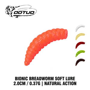 Aotuo Leurre souple artificiel en micro-silicone 2cm 0.37g, type ver de farine, très vendu pour la pêche au bar, à la perche et en rivière - Product Image 1