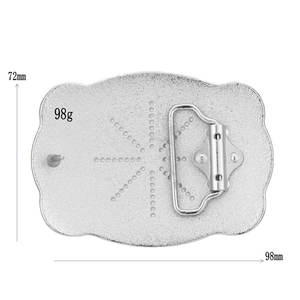 40 mm tweekleurige westerse cowboyriemgesp van legering met dierenmotief van eland en ridder voor heren, lederen jeansaccessoires - Product Image 2