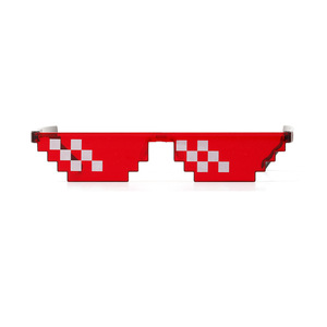 ซื้อขายใหม่กับแว่นกันแดดสำหรับผู้ชาย,แว่นกันแดดทรงเหลี่ยม LOL Thug Life Shades Masculine 8 Bit Style Pixel เป็นตัวคุณเอง - Product Image 5