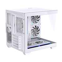 Boîtier de PC de jeu Lovingcool haute performance MATX Mini ITX, personnalisé, en verre trempé, tour moyenne, ordinateur de bureau, boîtier de PC blanc