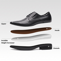 Chaussures Derby rehaussantes pour hommes, formelles et professionnelles, avec logo personnalisé, hauteur accrue de 5 cm/2 pouces, vente en gros directe usine