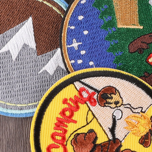 Nature Design Custom Patches Heat Transfer Fabric 100% Embroidery Embroidered Patch Custom Sew Iron on Patches for Clothing - Product Image 3