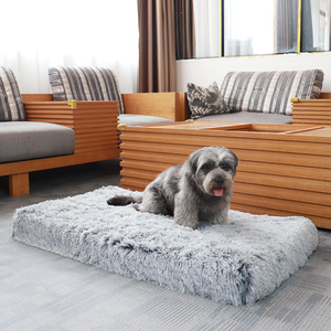 Hersteller Custom Rechteck Luxus lange Plüsch abnehmbare wasch bare Memory Foam Pet Mats Pads kleine mittelgroße Hunde Size-2XL - Product Image 2