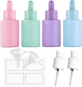 ขวดแก้วหยดสีชมพู ฟ้า เหลืองอำพัน สำหรับบรรจุเซรั่มบำรุงผิว น้ำมันหอมระเหย เป็นมิตรกับสิ่งแวดล้อม รีไซเคิลได้ ปรับแต่งโลโก้ได้ - Product Image 2