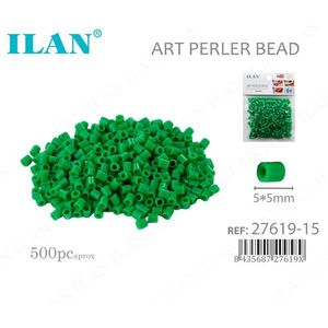 Perline Ilan Art Perler Verde Scuro 5x5mm Circa 500 pz - Product Image 1