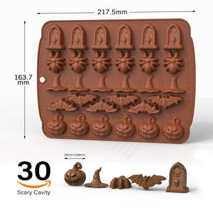 Moule en silicone H1 Halloween 5 en 1 pour chocolat, bougies et autres créations - Product Image 6