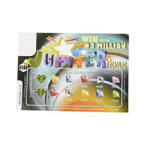 Nieuwigheid Krasloterij Ticket Gratis Ontwerp Custom Scratch Off Loterij Kaarten Print Gokloterij Winnende Tickets