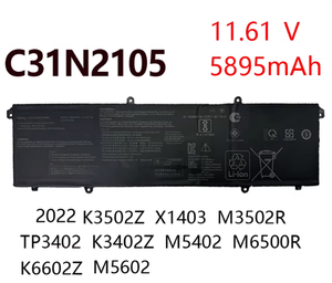 แบตเตอรี่ C31N2105สำหรับ <span class=keywords><strong>Asus</strong></span> <span class=keywords><strong>VivoBook</strong></span> M1403QA <span class=keywords><strong>X1503ZA</strong></span> M1503IA X1403ZA K3502Z K3402Z X1403 M5402 M3402R 11.61V 6072mAh - Product Image 6