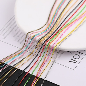 Chaîne de perles électrophoretiques multicolores 1,5 mm, accessoires de bijouterie DIY pour la décoration de sacs et de porte-clés - Product Image 3